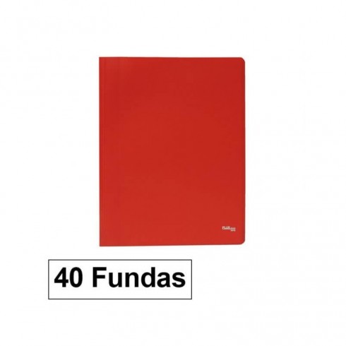 CARPETA FUNDAS PLUS A4 ECO FLEX.40F.ROJO