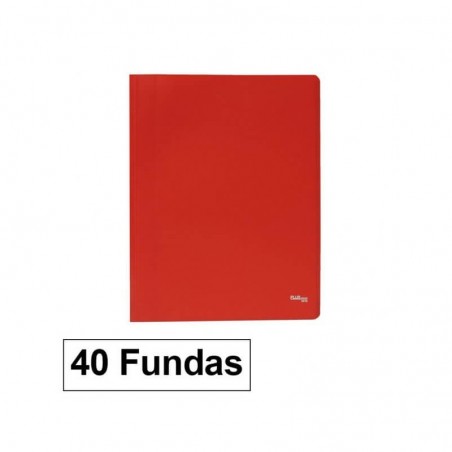 CARPETA FUNDAS PLUS A4 ECO FLEX.40F.ROJO