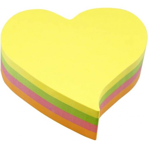 NOTAS ADHESIVAS 70X70 CORAZON