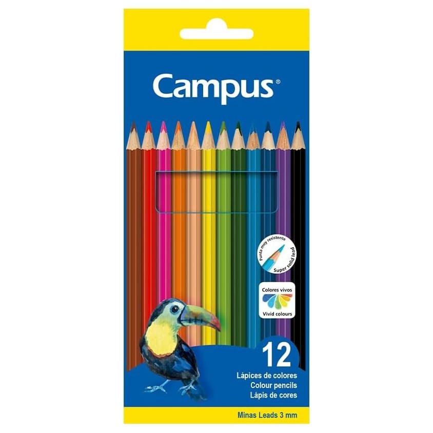 LÁPICES CAMPUS TRIANGULAR COLOR C/12