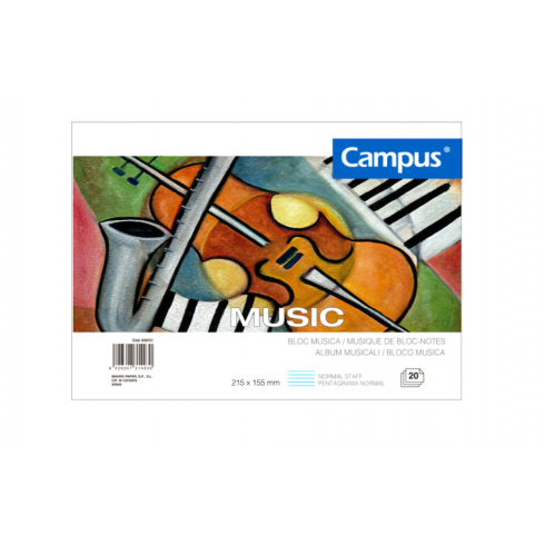 Bloc Música Campus A5 Pentagrama Clásico
