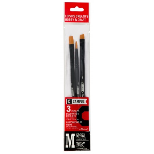 Pinceles Campus Manualidades Blister 3 M