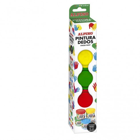 Pintura Dedos Alpino 5 colores 40ml