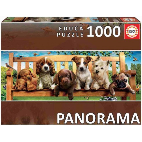 PUZZLE 1000 PERRITOS EN EL BANCO