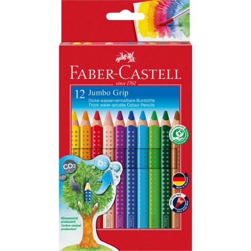 LAPIZ Faber Castell 12 COLORES JUMBO GRIP