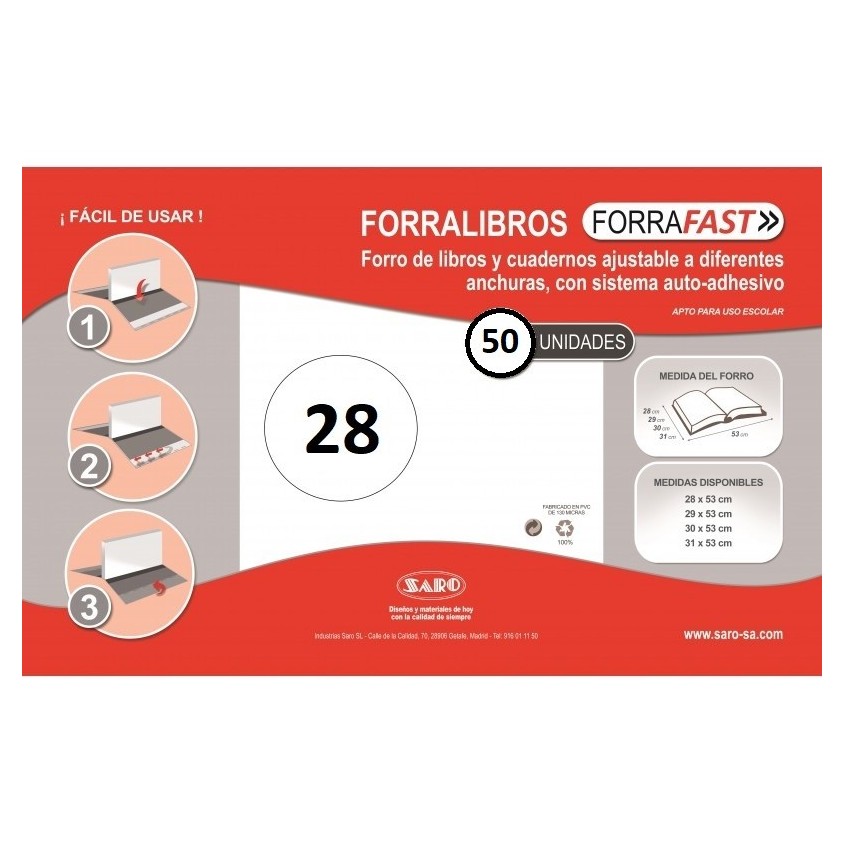 FORRO SARO Nº28 (ENV.50 UNID.)