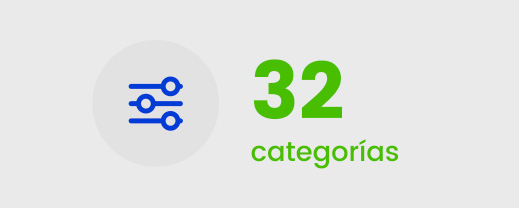 32 categorías