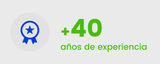 +40 años de experiencia